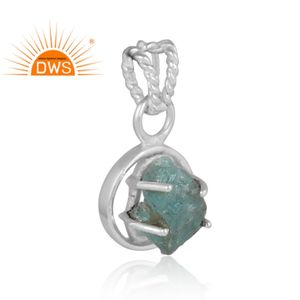 Fait à la main Collier Délicat en Argent 925 avec Prehnite Calcédoine Pierres Précieuses 18 Pouces Menton Pendentif Collier Bijoux - Product Image 2