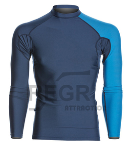 Grappling เสื้อเชิ้ตรัดแขน MMA แบบระเหิด,เสื้อสวมศีรษะพิมพ์ลายแบบกำหนดเองเทคโนโลยีผู้ชาย OEM Long - Product Image 6