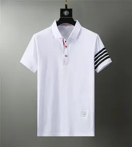 주문 Embraided 로고 T 셔츠 남자 폴로 티셔츠 100 년 면 남자 S 골프 셔츠 여자 S 남자 폴로 티 폴로 셔츠 우연한 인쇄 OEM