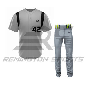 <b>Cheap</b> Newest Style Custom Polyester Baseball Uniform Plain Regular Fit and Top Quality Stitching Baseball Uniform - Product Image 1