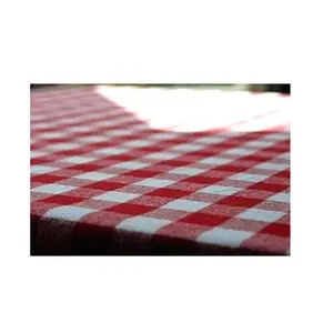 Rot-Weißes Checkered-Tischtuch 100 % Baumwolle und Tischdecke Gingham-Check-Abdeckung von indischem Exporteur Qualität Jacquard Luxus