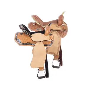 Maßge schneiderte Premium-Qualität 100% echtes Leder Western Horse Riding Saddles Top Indischer Großhandel Hersteller