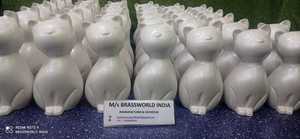 Urna de cremación de gato sentado, fabricante de Brassworld, India - Product Image 6