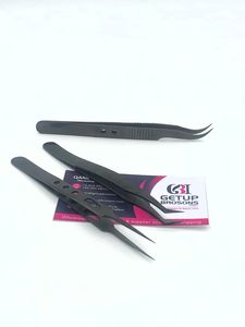 Pinzas de extensión de pestañas de diferentes estilos de Plasma negro de nuevo diseño de alta calidad con sus propios instrumentos de belleza con logotipo personalizado - Product Image 3