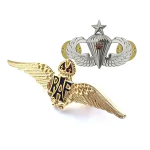 custom die cut enamel wing lapel pin badge for suit men