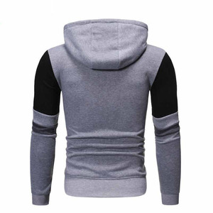 Sweat à capuche zippé unisexe personnalisé pour homme, coupe classique, 100 % polyester, teint uni, style hip-hop, vêtements de rue d'hiver - Product Image 2