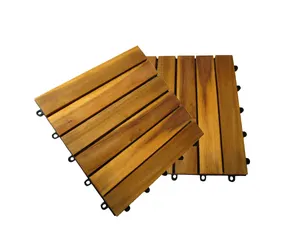 Modern Design Acacia Wood Decking Tiles With Plastic Base Sturdy And Best Price For Indoor Outdoor Floor Garden Pavement Patio