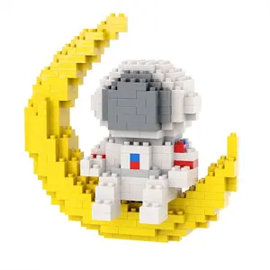 Großhandel kleine Mini-Gebäude Diamant blöcke Raumstation Moon Rocket Astronaut Figur Small Bricks Toys