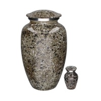 Urnes de crémation modernes classiques en aluminium avec impression d'éléphant pour cendres fournitures funéraires urnes de crémation funéraires sont disponibles