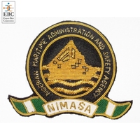 Badges brodés 3D personnalisés sans nickel à coudre, patch de blazer en feutre non tissé fait main avec sequins pour club nautique