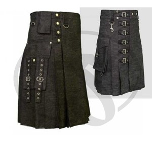 Denim lourd Kilt Tissu Durable Avec Sangles Rabat - Product Image 1