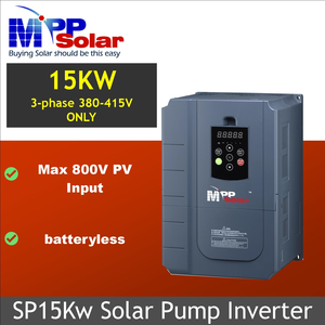 อินเวอร์เตอร์ปั๊มน้ำพลังงานแสงอาทิตย์ MPPSolar รุ่น SP15K 15000w 3 เฟส 380v 400v รองรับแรงดันไฟฟ้าจากแผงโซลาร์เซลล์สูงสุด 800v แบบ MPPT ไม่ต้องใช้แบตเตอรี่ กำลังขับ 15~20 แรงม้า ประสิทธิภาพสูงสุด 97% - Product Image 2