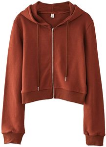 Sudadera con capucha informal para mujer, de manga larga, con estampado de letras, ropa para Parte Superior Femenina, ajustada, corta, para el ombligo - Product Image 6