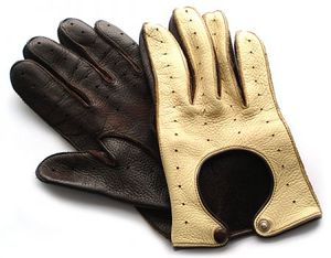 Gants de conduite en cuir véritable non doublés, sur mesure, de haute qualité, avec coutures extérieures en peau de mouton - Product Image 3