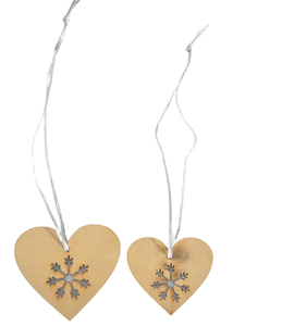 WOOD PINK SNOWFLAKE DESIGN CHRISTMAS HANGING ORNAMENT HIGH QUALITY WOODEN CHRISTMAS <b>TREE</b> DECORATION - Product Image 3