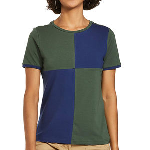 T-shirt col rond pour femmes, en coton, sans couture, à séchage rapide, de haute qualité, vente en gros, - Product Image 1