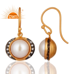 Fabricant de bijoux de boucles d'oreilles en argent sterling dernier cri avec perles naturelles et pierres précieuses CZ - Product Image 2