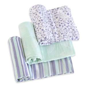 100 Bamboo Receiving <b>Baby</b> Swaddle <b>Blanket</b> <b>Soft</b> Breathable Cotton Double Gauze Multi Layered Gauze Muslin Swaddle for Unisex <b>Baby</b> - Product Image 3