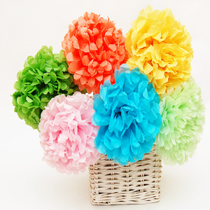 HIPIE Hängende Blumen kugeln Hochzeit Braut dusche Party Dekoration Seidenpapier Pom Poms Pompons Für Handwerk - Product Image 3