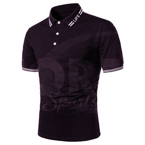 Polos de hombre de manga larga con diseño personalizado, el mejor material de tela de algodón, Polo de golf con estampado oscuro directo de fábrica al por mayor - Product Image 4