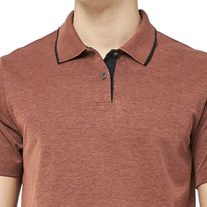 เสื้อโปโลสีน้ำตาลสำหรับผู้ชาย/เด็กชาย ผลิตตามสั่ง OEM รุ่นใหม่ล่าสุด ผ้าฝ้ายปิเก้ 100% คุณภาพสูง ตามความต้องการของลูกค้า - Product Image 3