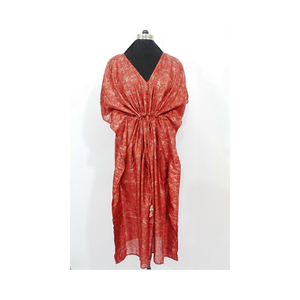 Hot Selling Women Dress High Quality Printed <b>Kaftan</b> with Adjustable Waist Summer Wear Bohemian Style <b>Kaftan</b> at Low Price - Product Image 1