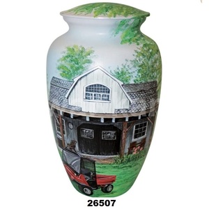 Urna de cremación para adultos, arte impreso de camión, granja campestre - Product Image 1
