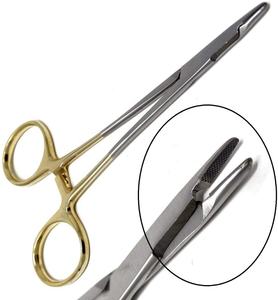 Portaagujas Olsen Hegar TC 19cm, Instrumentos Dentales de Alta Calidad con Inserciones de Carburo de Tungsteno, Certificación CE Clase I - Product Image 1