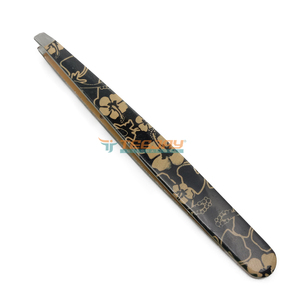 Pinzas para Cejas TEEJAY al por Mayor, las Más Vendidas, con Punta Inclinada, de Acero Inoxidable, Antiestáticas, con Punta Fina para Cejas - Product Image 1
