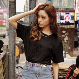 เสื้อยืดคอกลมพิมพ์ลายผ้าฝ้าย160G,เสื้อยืดลายนูนสีพื้น180G 200G 3D G - Product Image 3