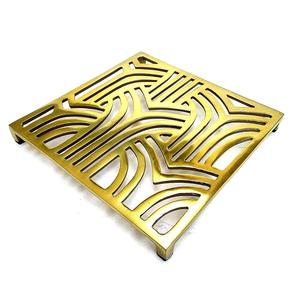 Geometric Design <b>Gold</b> Plated Aluminium Trivets for Kitchen Modern Coaster for Dining Table New Design <b>Placemats</b> for Home Decor - Product Image 1