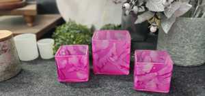 กลีบดอกแก้วสี่เหลี่ยมขนาดใหญ่ลายหินอ่อนสีชมพูเรียบง่ายหรูหราสำหรับตกแต่งงานแต่งงาน - Product Image 5