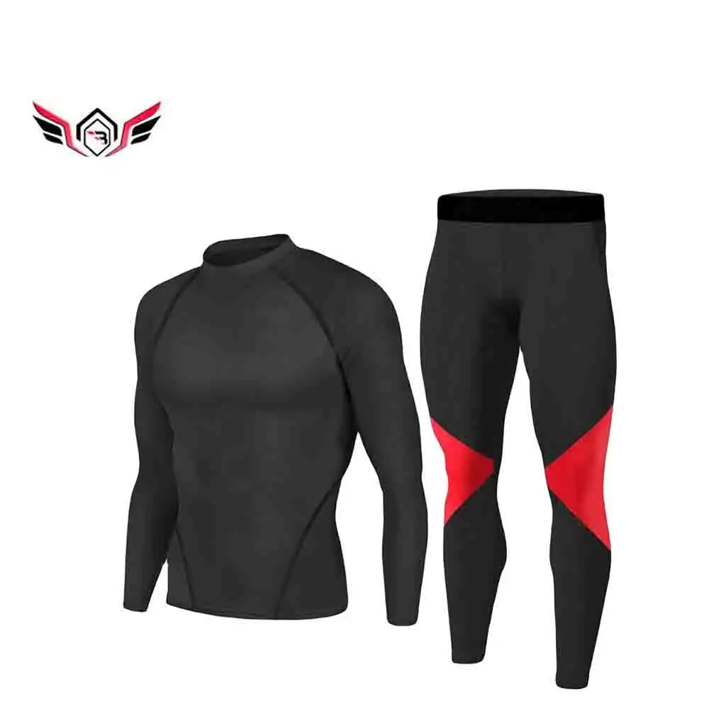 Best selling male fitness top bottom set for sale multi color private label bodybuilding compression suits