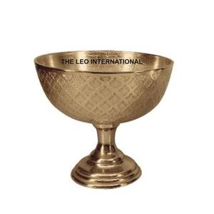 Tazón chapado en oro de forma redonda de Metal de latón, tuerca para servir comida, aperitivos, superventas, cuenco decorativo para el hogar de alta calidad - Product Image 1