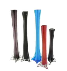 Горячая Распродажа, цветные стеклянные вазы Aeofa с эффектом выдувания, для цветочных композиций, Свадебный центральный элемент