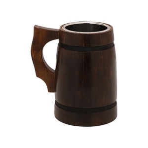 Wooden Ecofriendly Beer <b>Mug</b> Classical Style Stainless Steel <b>Big</b> Size Beer <b>Mug</b> for Sale Latest Trend Largest Manufacture Company - Product Image 1