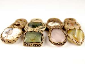 Natural Gemstone Charm Pendants Polymer Clay Classic Multi Stone Unisex Wholesale <b>Birthstone</b> <b>Necklace</b> - Product Image 2