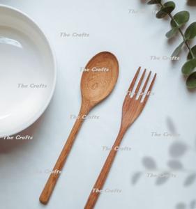 Juego de Cubiertos de Madera Color Marrón para Servir Alimentos, para el Hogar, Hotel y Restaurante, Juego de Cucharas de Cocina - Product Image 3