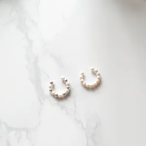 2020 Trendy Korean Style 925 Silver Pearl Cuff Earrings for women Made in Korea fashion earring