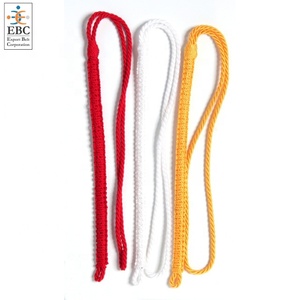 OEM Gold Silk Metallic Thread Polyester Lanyard Shoulder Cord Metal <b>Hook</b> Customizable Ceremonial Whistle Gold Cotton Polyester - Product Image 2