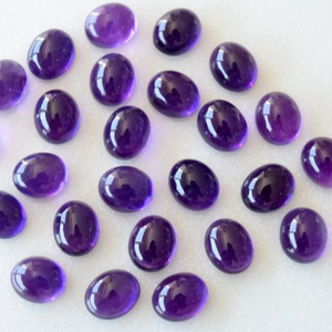 Cabujones de piedras preciosas sueltas calibradas ovaladas lisas de amatista Natural de 2mm y 3mm, oferta a granel, precio de fábrica, fabricante de piedras en línea ahora - Product Image 1