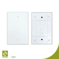 Placa de Pared Grande para Tomacorrientes, Plástico ABS con Certificación RoHS, Colores Blanco/Negro/Marfil/Almendra, para Uso en el Hogar/Oficina