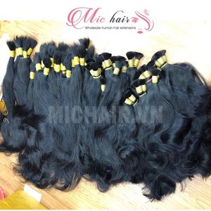 Mèches naturelles lisses et vierges noir — queen beauty, 100% cheveux humains vierges, Double Drawn, vente en gros - Product Image 1