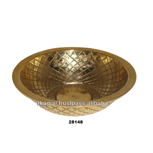 ด้านบนขายส่งทองเหลืองPoojaรายการตกแต่งทองเหลืองเสร็จชาม - Product Image 1