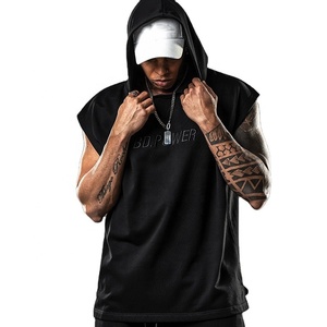 Sweat-shirt à capuche de luxe pour hommes, nouveauté de qualité, surdimensionné, manches Raglan, coupe latérale, mode de rue, musculation, Logo personnalisé - Product Image 4