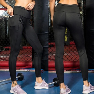 Leggings de Spandex Personalizados para Mujer, Cintura Elástica, Color Sólido, Secado Rápido, Transpirables, Pantalones Deportivos con Logotipo Personalizado, Venta al Por Mayor OEM - Product Image 4