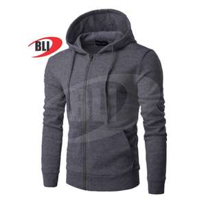 Vêtements de sport en molleton de coton Usage régulier Sweat à capuche zippé à manches longues décontracté Slim Fit Personnalisations Logo Sweats à capuche zippés pour hommes - Product Image 3