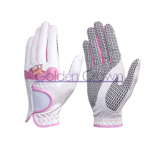 ถุงมือกอล์ฟผู้หญิงแบบพรีเมี่ยมผ้าไมโครไฟเบอร์ยืดหยุ่นระบายอากาศได้ดีทำจากหนังสำหรับกีฬากลางแจ้งปั่นจักรยาน - Product Image 1