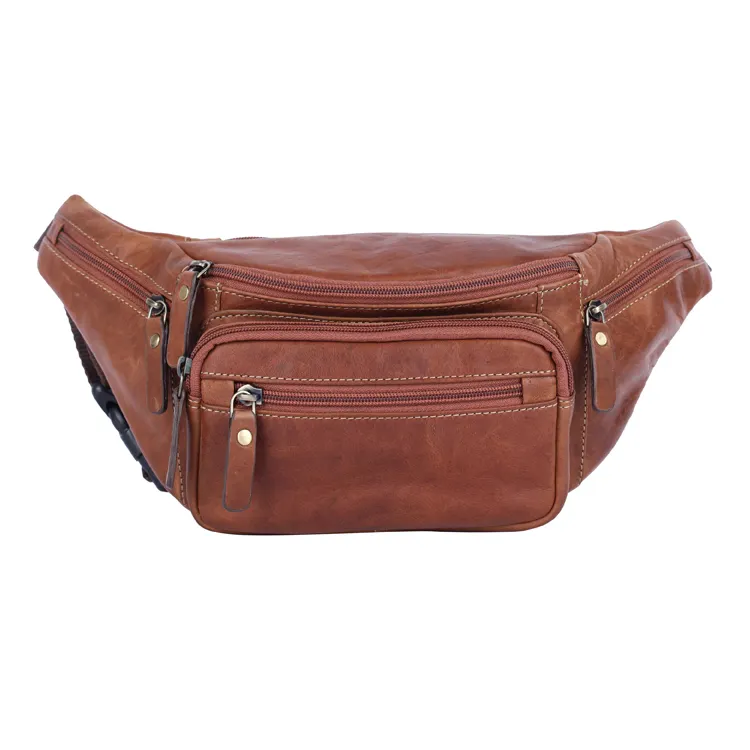 Sac de ceinture en cuir de vache véritable, pour le Sport en plein air et le voyage, avec Grain complet, personnalisé, de qualité supérieure, vente directe d'usine