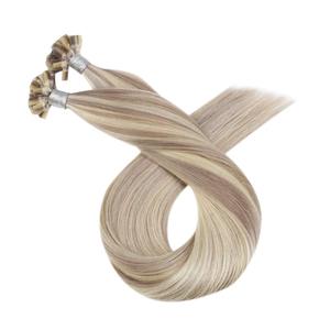 Extensión de cabello de punta plana, cutículas completas de fondo grueso, doble estiramiento, material 100% ruso - Product Image 3